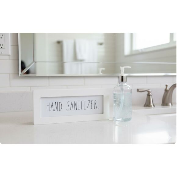 Rae Dunn Hand Sanitizer Wooden Sign Rustic Farmhouse Shelf Sitter Home Decor - Picture 1 of 7